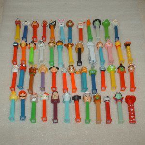 Lot of 50 collectible PEZ candy dispensers